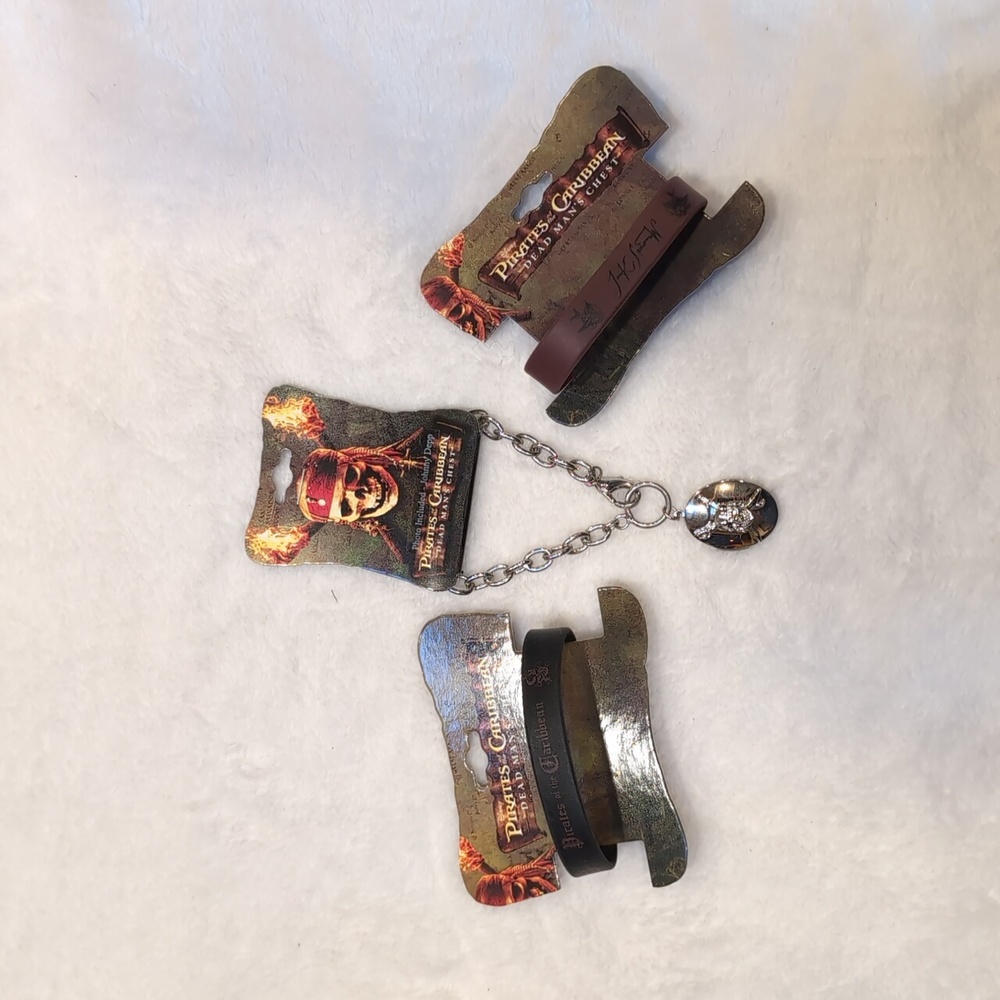 Pirates of The Caribbean bracelet Locket Lot! Johnny Depp Jack Sparrow LAST ONE!